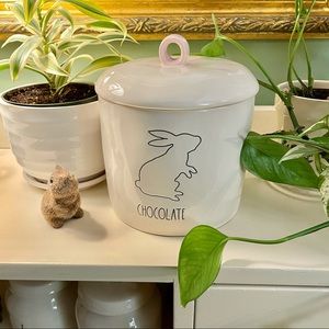 NWT Rae Dunn Chocolate Bunny Jar